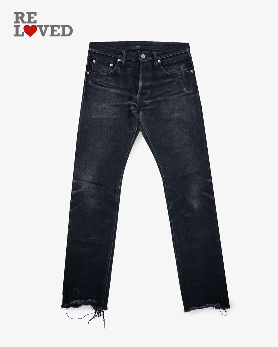 21oz Selvedge Denim Slim Tapered Cut Jeans Tag 30 Hemmed To 30 5