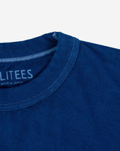 UTILITEES - 5.5oz Loopwheel Crew Neck T-Shirt - Pure Indigo