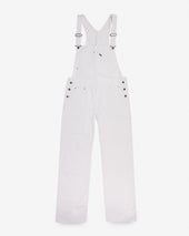 10.5oz Herringbone Double Knee Overalls - White