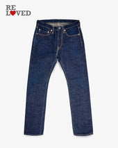 16oz Vintage Selvedge Denim Super Slim Cut Jeans - Indigo (IH-555S-16) Tag 29, Hemmed to 28.5''