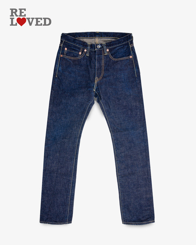 16oz Vintage Selvedge Denim Super Slim Cut Jeans - Indigo (IH-555S-16) Tag 29, Hemmed to 28.5''