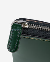 Zip-Secured Shell Cordovan Wallet - Green