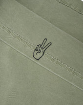 GOOD ART HLYWD Heavyweight Long Sleeve Crew Neck T-Shirt - Sage Green