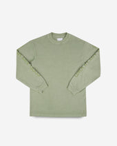 GOOD ART HLYWD Heavyweight Long Sleeve Crew Neck T-Shirt - Sage Green