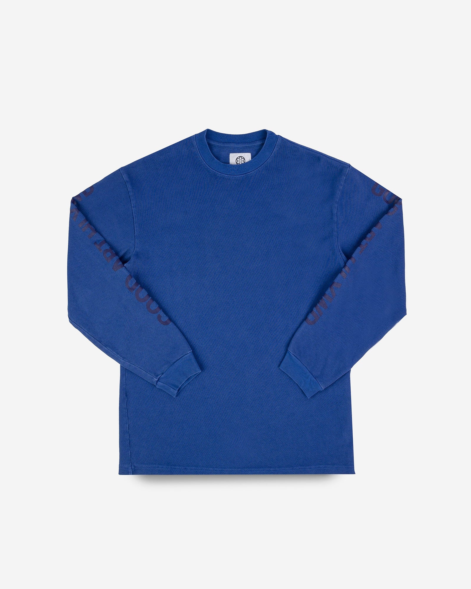 GOOD ART HLYWD Heavyweight Long Sleeve Crew Neck T-Shirt - Cobalt Blue