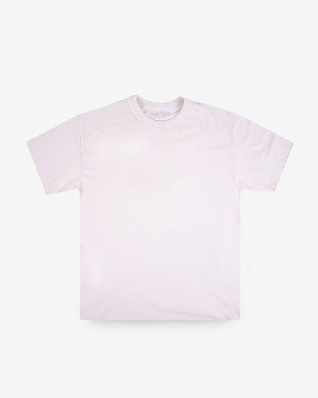 UTILITEES - 5.5oz Loopwheel Crew Neck T-Shirt - Natural Pigment Dyed Sakura