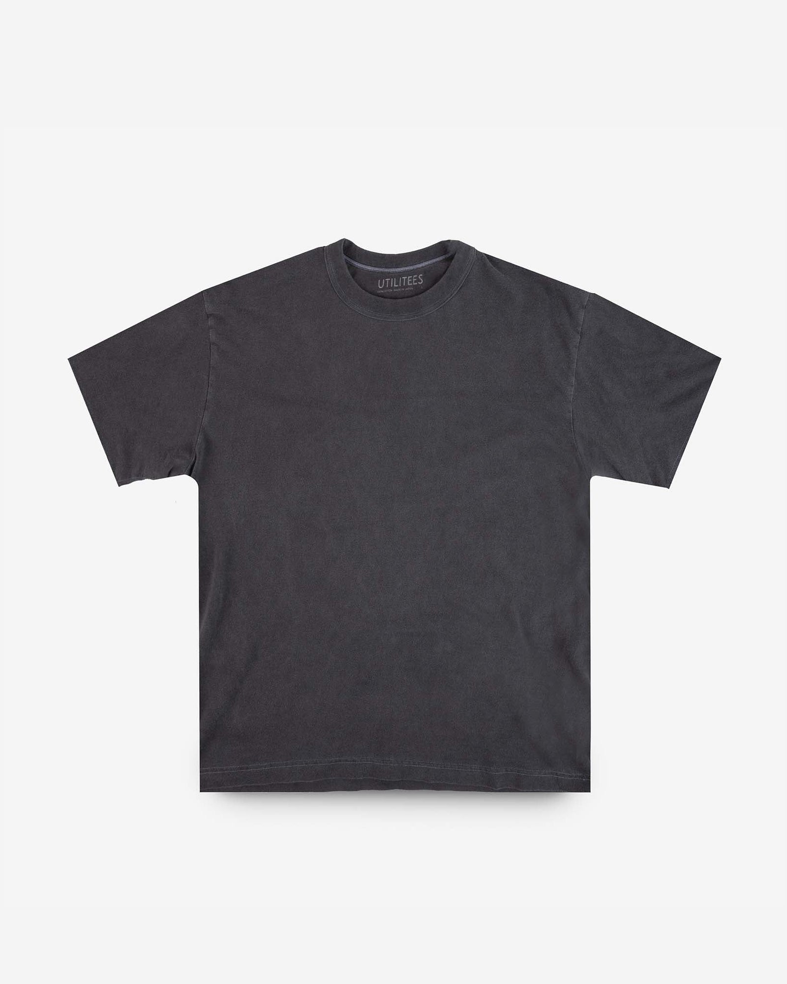 UTILITEES - 5.5oz Loopwheel Crew Neck T-Shirt - Charcoal