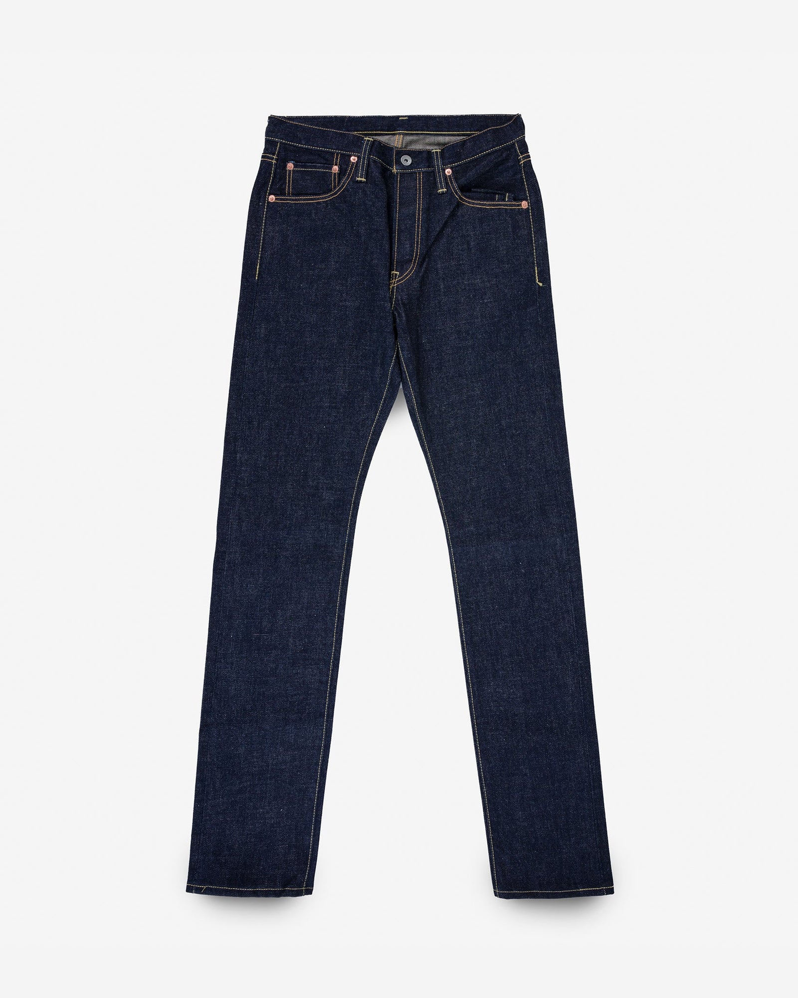 18oz Vintage Selvedge Denim Slim Tapered Cut Jeans - Indigo