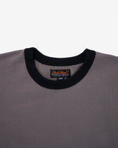 11oz Cotton Knit Long-Sleeved Sweater - Grey Body with Stripes