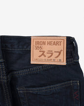16oz Slubby Selvedge Denim Slim Cut Jeans - Indigo Overdyed Black