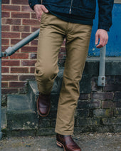 11oz Cotton Whipcord Work Pants - Khaki