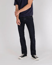 16oz Slubby Selvedge Denim Slim Cut Jeans - Indigo Overdyed Black