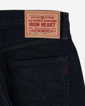 14oz Broken Twill Selvedge Denim Slim Cut Jeans - Indigo Overdyed Black