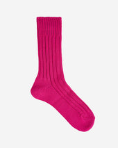 Decka Cased Heavyweight Plain Socks - Pink