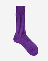Decka Cased Heavyweight Plain Socks - Purple
