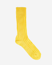 Decka Cased Heavyweight Plain Socks - Neon Yellow