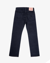 14oz Selvedge Denim Slim Straight Cut Jeans - Indigo Overdyed Black (IH-666s-142od) Tag 32, Hemmed to 32.0"