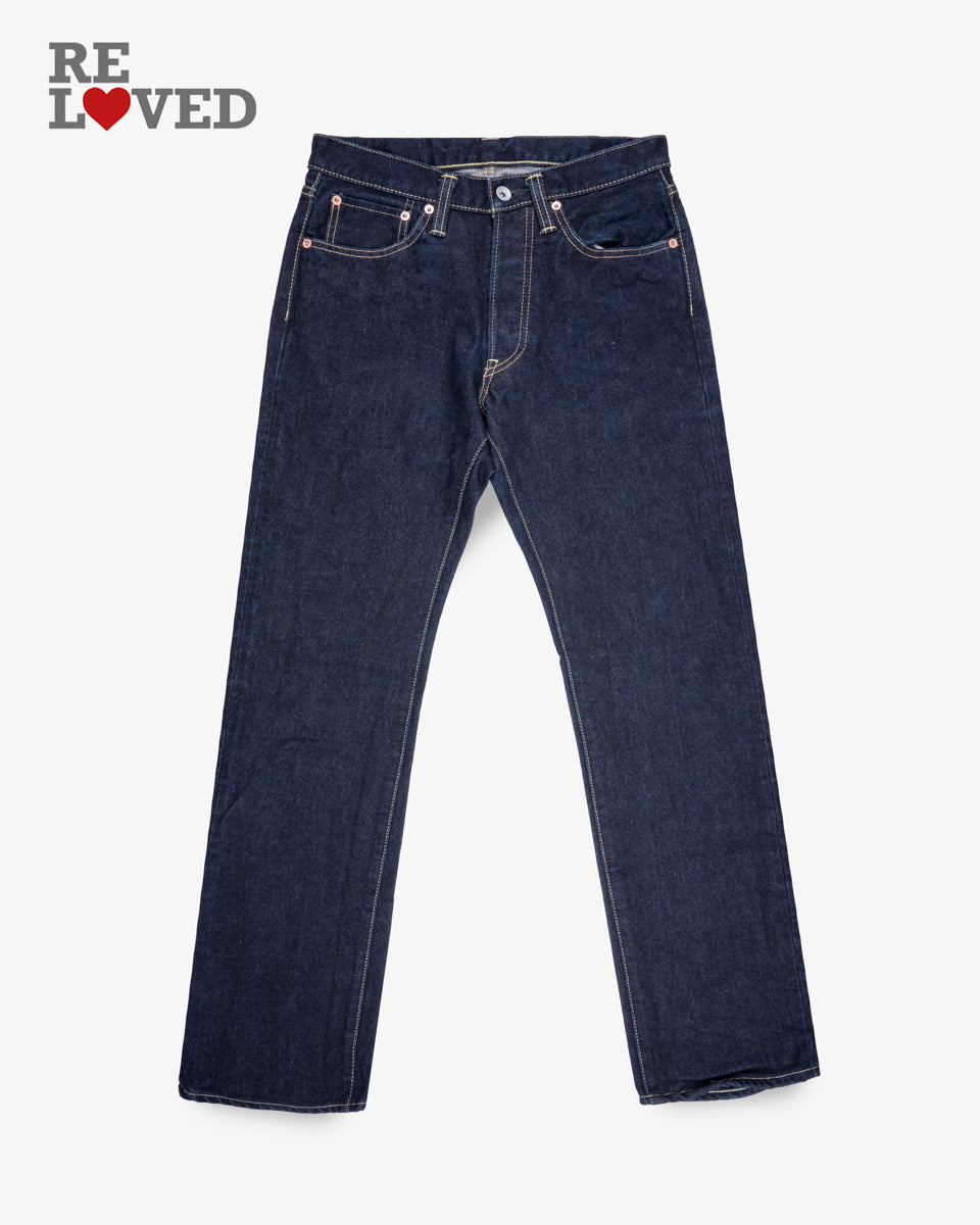 14oz Selvedge Denim Straight Cut Jeans Tag 30 Hemmed To 30 5