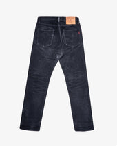 21oz Selvedge Denim Medium/High Rise Tapered Cut Jeans - Superblack (Fades To Grey) (IH-888S-SBG) Tag 31, Hemmed to 30.5"