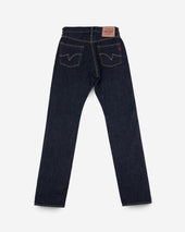 14oz Broken Twill Selvedge Denim Relaxed Tapered Cut Jeans - Indigo