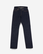 14oz Broken Twill Selvedge Denim Relaxed Tapered Cut Jeans - Indigo