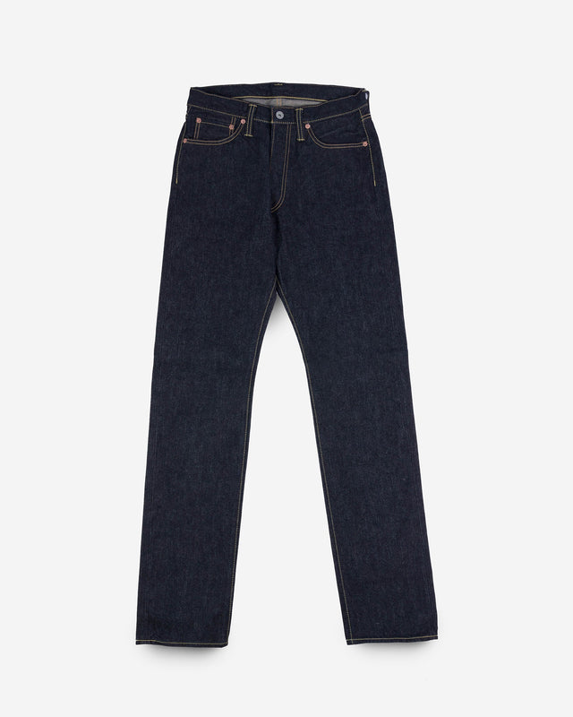 14oz Broken Twill Selvedge Denim Relaxed Tapered Cut Jeans - Indigo