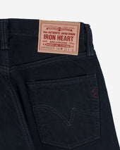 14oz Broken Twill Selvedge Denim Relaxed Tapered Cut Jeans - Indigo Overdyed Black