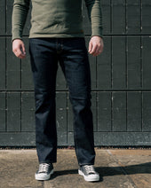 14oz Broken Twill Selvedge Denim Relaxed Tapered Cut Jeans - Indigo