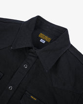 13.5oz Denim Western Shirt - Black