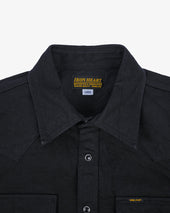 13.5oz Denim Western Shirt - Black