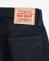 14oz Broken Twill Selvedge Denim Slim Straight Cut Jeans - Indigo Overyded Black