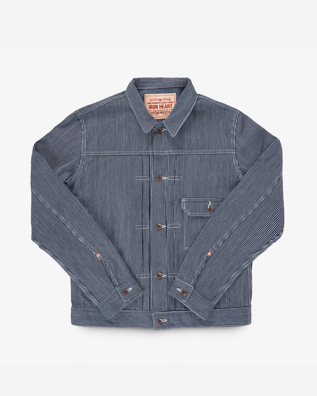 10.5oz Narrow Stripe Hickory Type I - Indigo