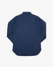 12oz Ultra Heavy Flannel Chalk Stripe Work Shirt - Navy