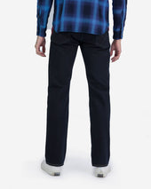 14oz Broken Twill Selvedge Denim Slim Straight Cut Jeans - Indigo Overyded Black