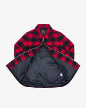 Wool Buffalo Check Hunting Jacket - Red