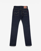 14oz Broken Twill Selvedge Denim Slim Tapered Cut Jeans - Indigo