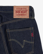 14oz Broken Twill Selvedge Denim Slim Tapered Cut Jeans - Indigo