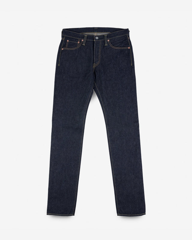 14oz Broken Twill Selvedge Denim Slim Tapered Cut Jeans - Indigo