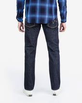 14oz Broken Twill Selvedge Denim Slim Tapered Cut Jeans - Indigo