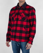 Wool Buffalo Check Bush Jacket - Red
