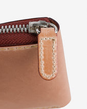 Zip-Secured Shell Cordovan Wallet - Natural