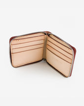 Zip-Secured Shell Cordovan Wallet - Natural