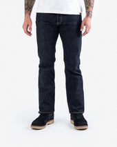 14oz Broken Twill Selvedge Denim Straight Cut Jeans - Indigo
