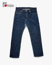 21oz Selvedge Denim Slim Straight Cut Jeans - Indigo (IH-666S-21) Tag 36, Hemmed to 30.3"