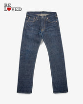 21oz Selvedge Denim Slim Tapered Cut Jeans - Indigo (IH-777S-21) Tag 31, Hemmed to 33.5"