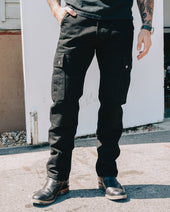 14oz Selvedge Denim Cargo Pants - Black/Black