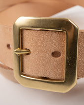 OGL Single Prong Garrison Buckle Leather Belt - Rough Out Natural