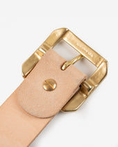 OGL Single Prong Garrison Buckle Leather Belt - Rough Out Natural
