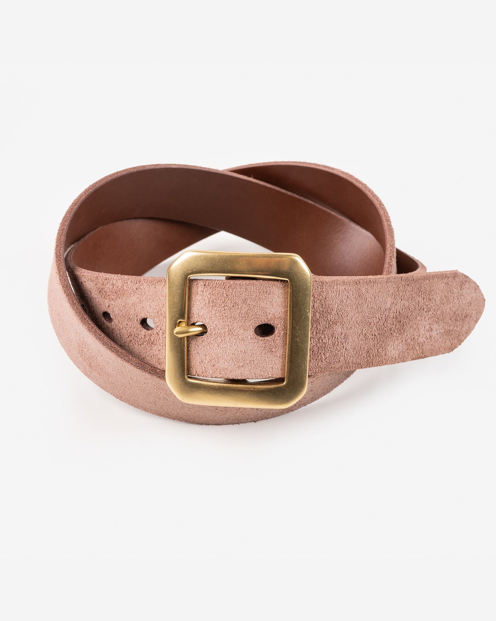 OGL Single Prong Garrison Buckle Leather Belt - Rough Out Brown