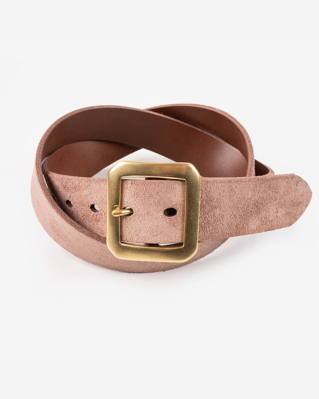 OGL Single Prong Garrison Buckle Leather Belt - Rough Out Brown